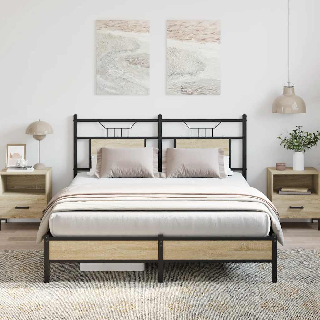 Bettgestell ohne Matratze Sonoma-Eiche 140x200 cm Holzwerkstoff