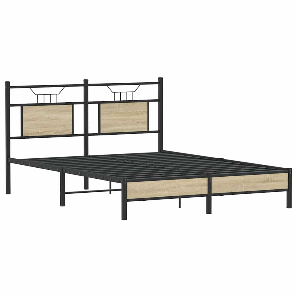 Bettgestell ohne Matratze Sonoma-Eiche 150x200 cm Holzwerkstoff