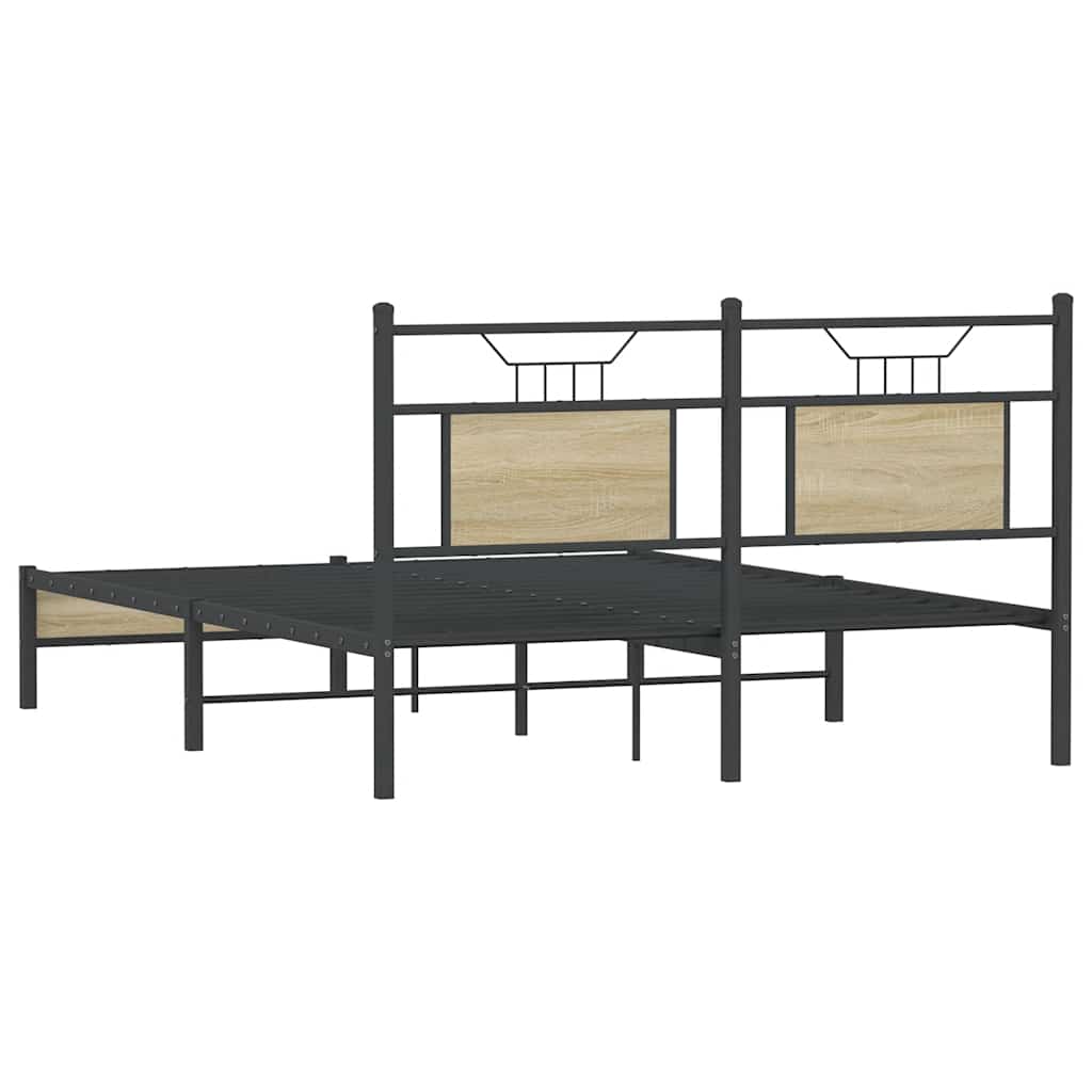 Bettgestell ohne Matratze Sonoma-Eiche 150x200 cm Holzwerkstoff