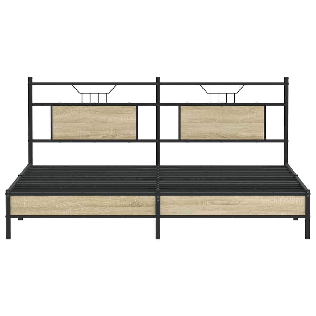 Bettgestell ohne Matratze Sonoma-Eiche 160x200 cm Holzwerkstoff