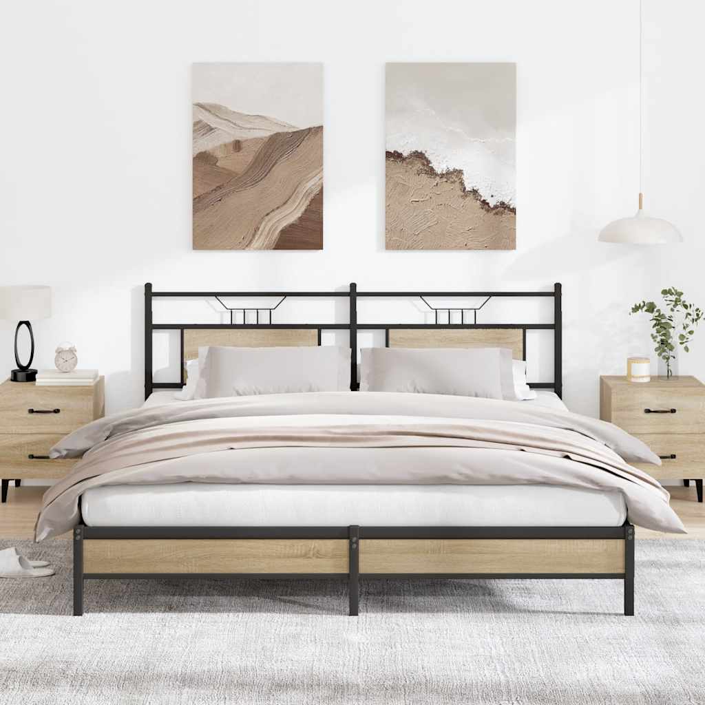 Bettgestell ohne Matratze Sonoma-Eiche 160x200 cm Holzwerkstoff