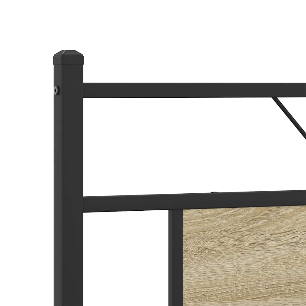 Bettgestell ohne Matratze Sonoma-Eiche 183x203 cm Holzwerkstoff