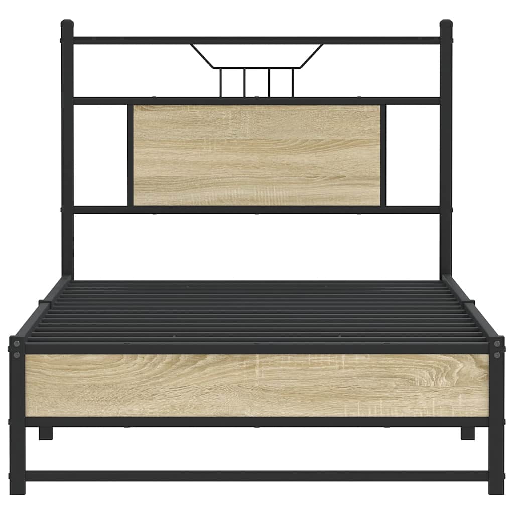 Bettgestell ohne Matratze Sonoma-Eiche 75x190 cm Holzwerkstoff