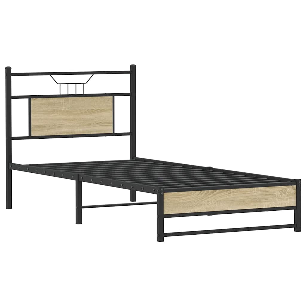 Bettgestell ohne Matratze Sonoma-Eiche 80x200 cm Holzwerkstoff
