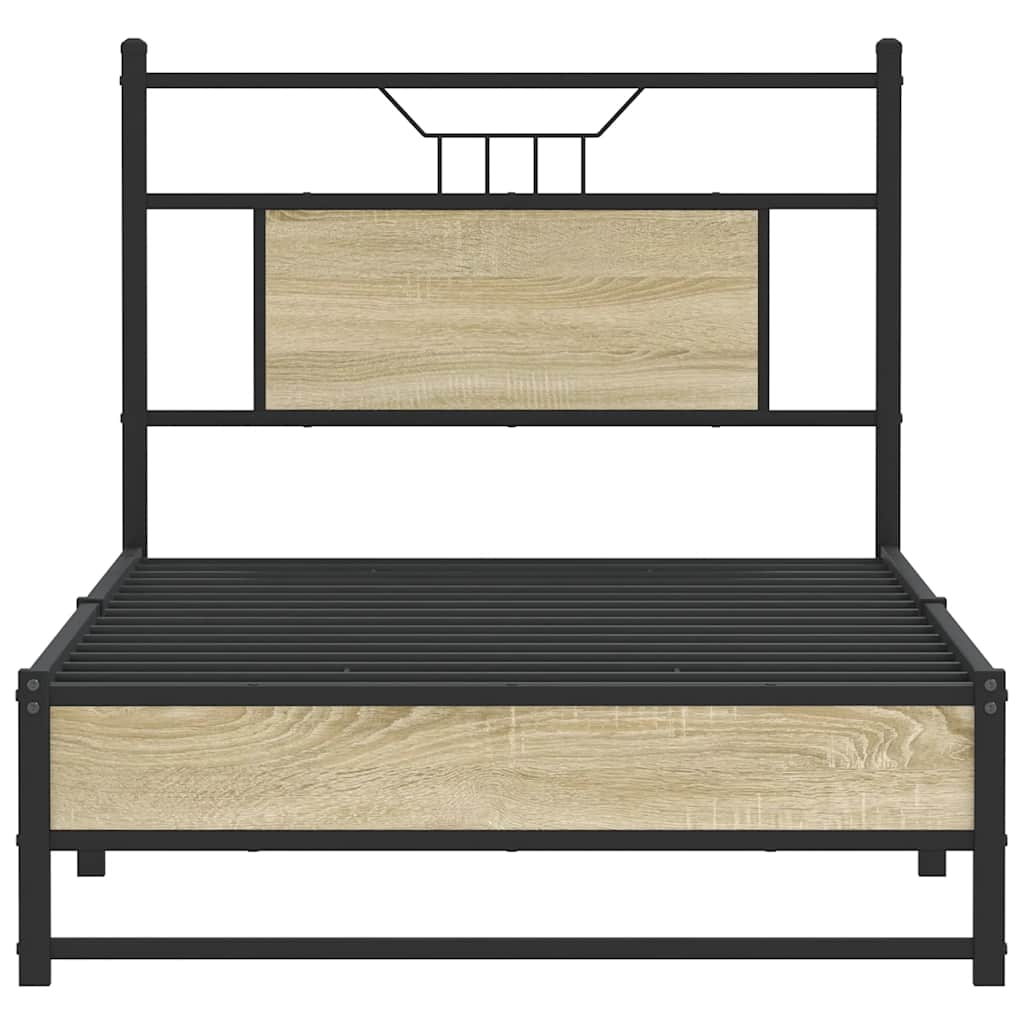 Bettgestell ohne Matratze Sonoma-Eiche 80x200 cm Holzwerkstoff