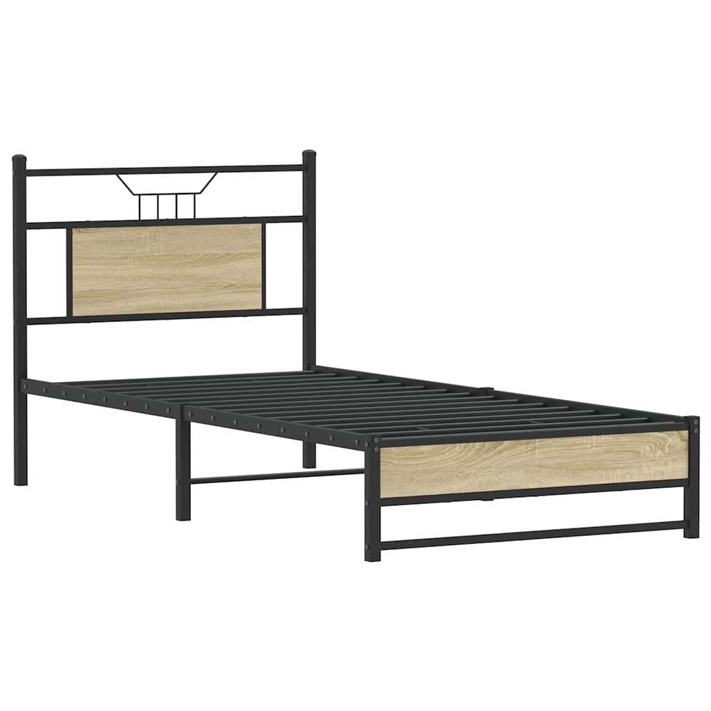 Bettgestell ohne Matratze Sonoma-Eiche 90x200 cm Holzwerkstoff