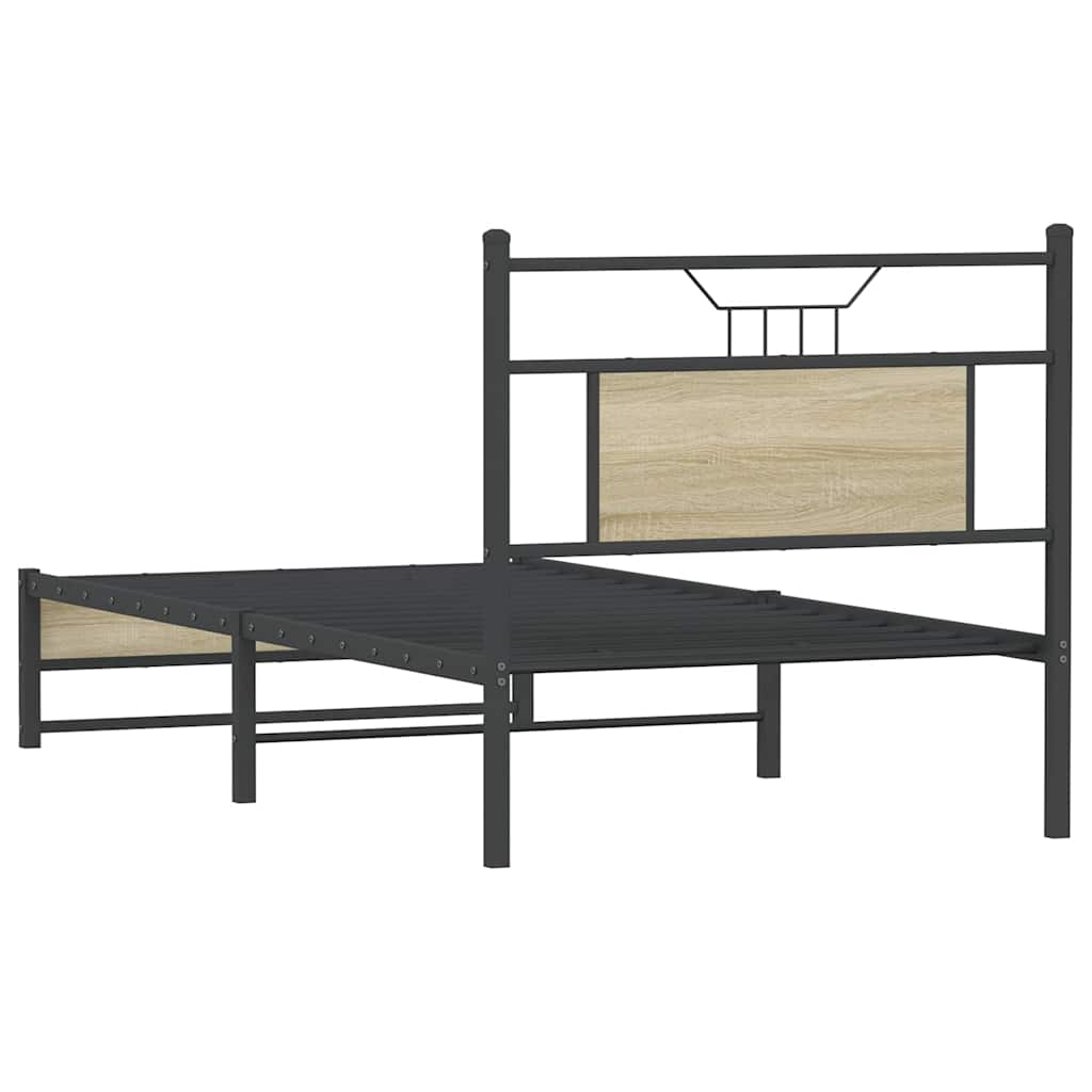 Bettgestell ohne Matratze Sonoma-Eiche 90x200 cm Holzwerkstoff