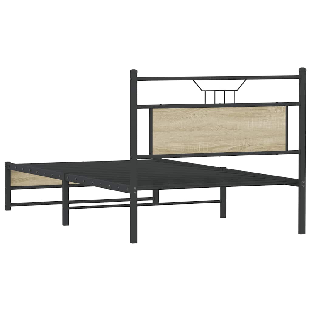 Bettgestell ohne Matratze Sonoma-Eiche 100x190 cm Holzwerkstoff