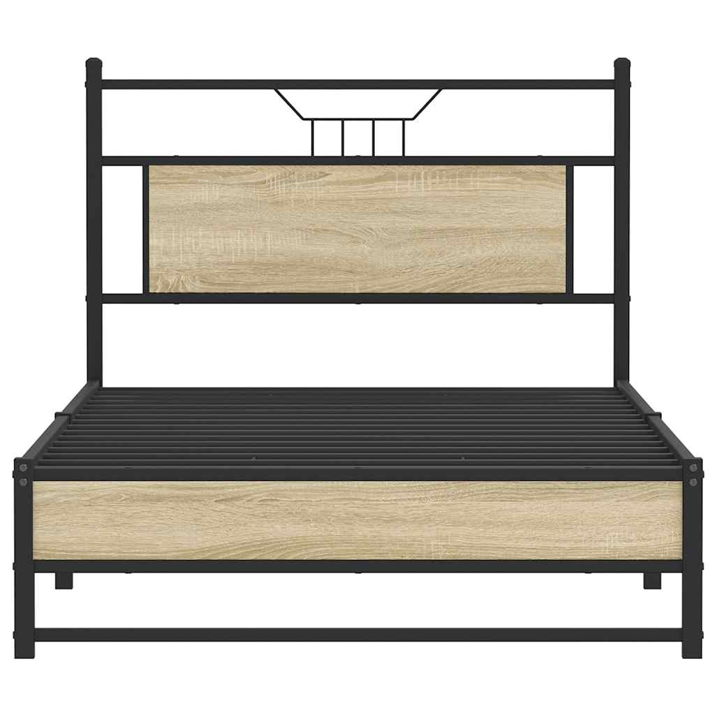 Bettgestell ohne Matratze Sonoma-Eiche 107x203 cm Holzwerkstoff