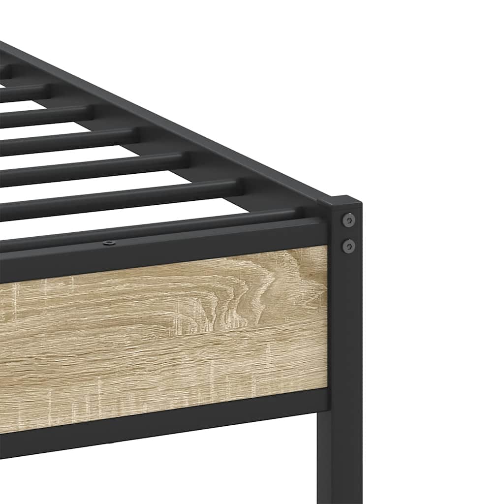 Bettgestell ohne Matratze Sonoma-Eiche 107x203 cm Holzwerkstoff