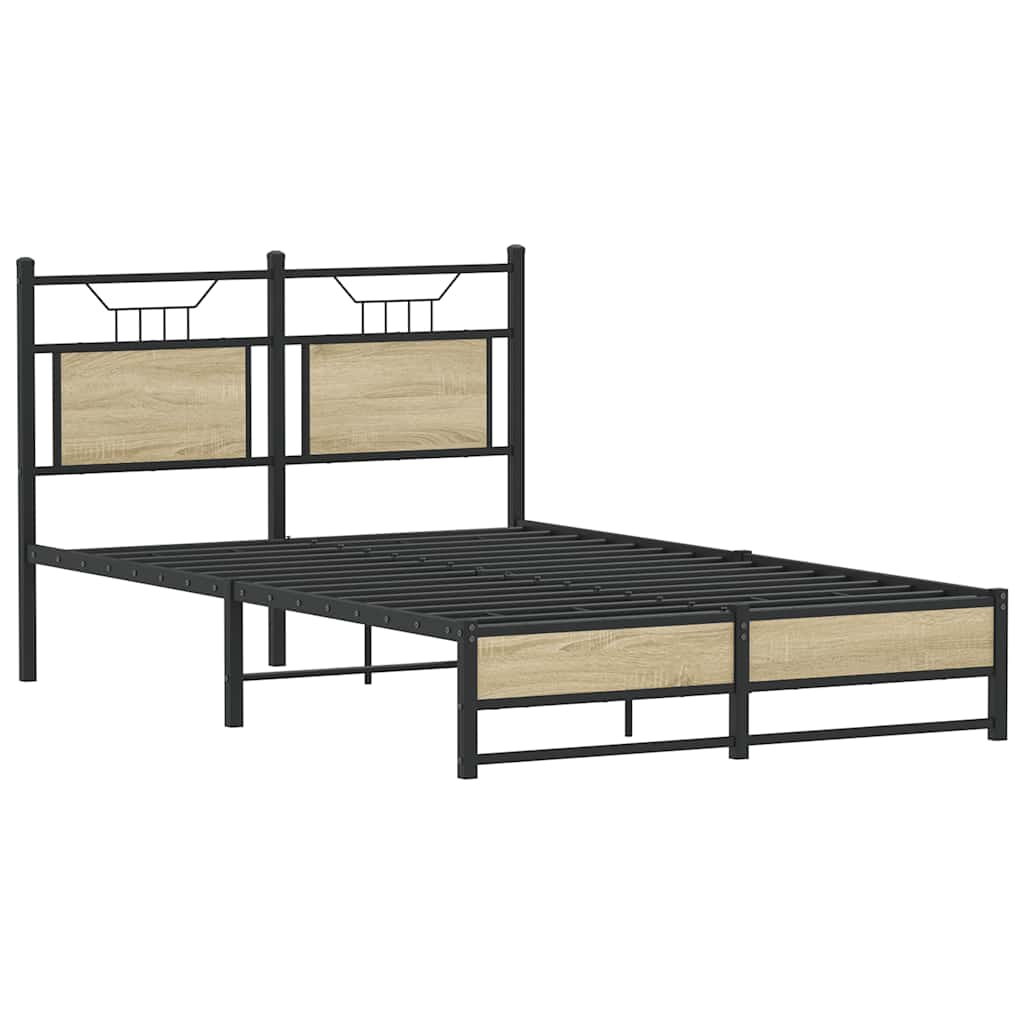 Bettgestell ohne Matratze Sonoma-Eiche 120x200 cm Holzwerkstoff