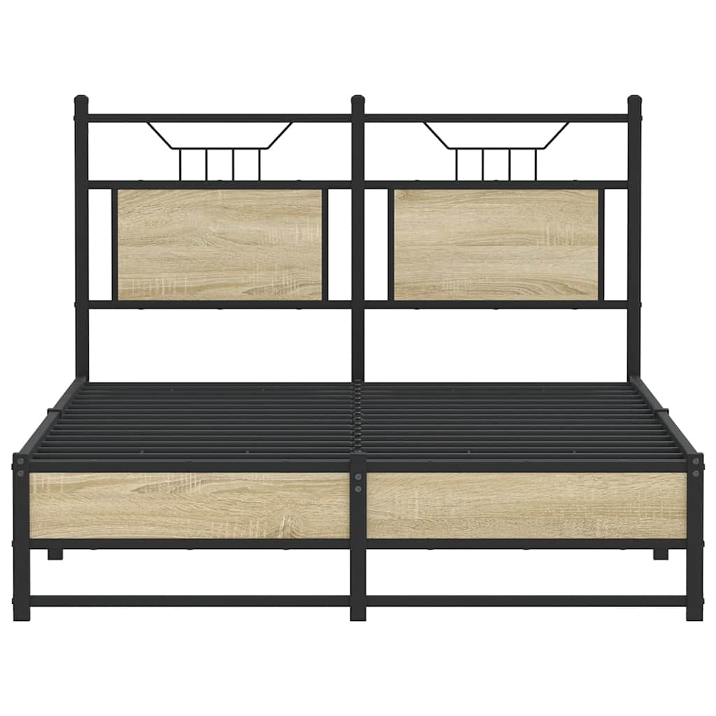 Bettgestell ohne Matratze Sonoma-Eiche 120x200 cm Holzwerkstoff
