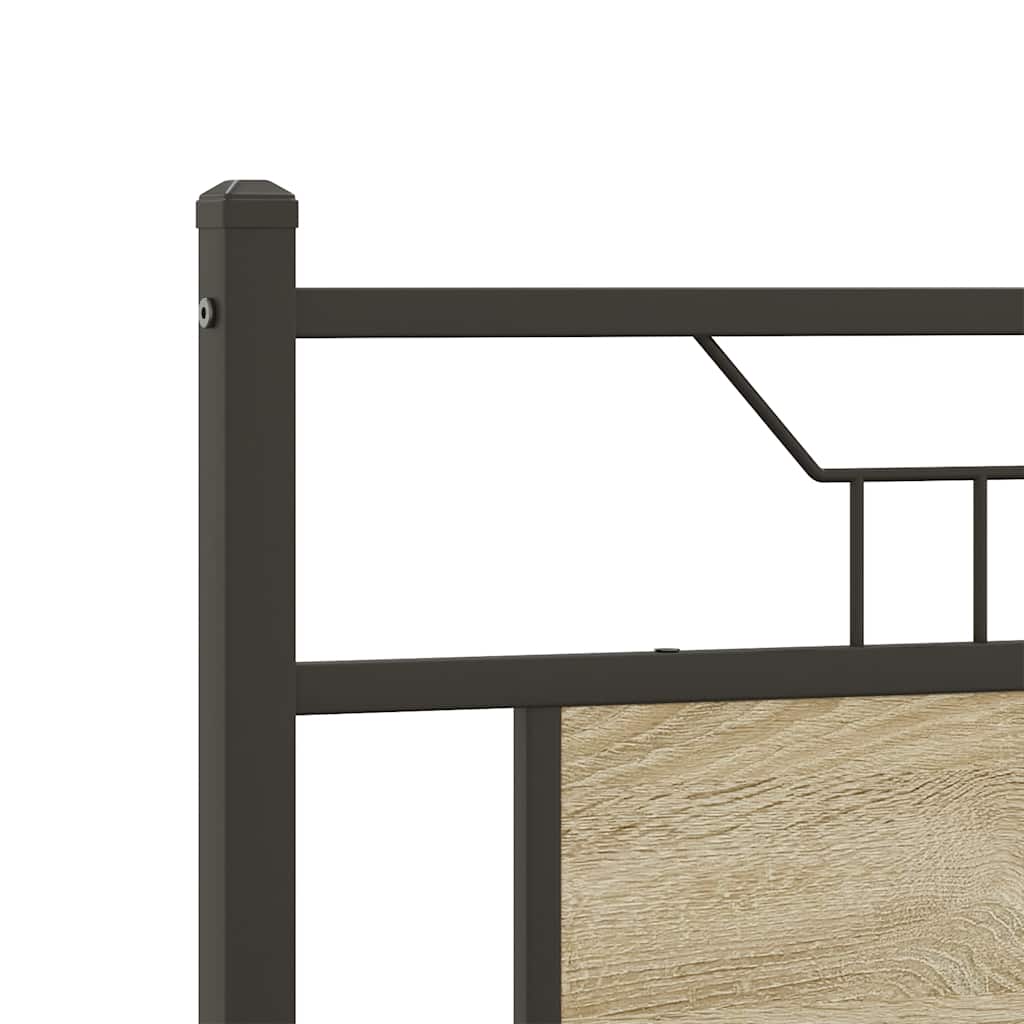 Bettgestell ohne Matratze Sonoma-Eiche 137x190 cm Holzwerkstoff