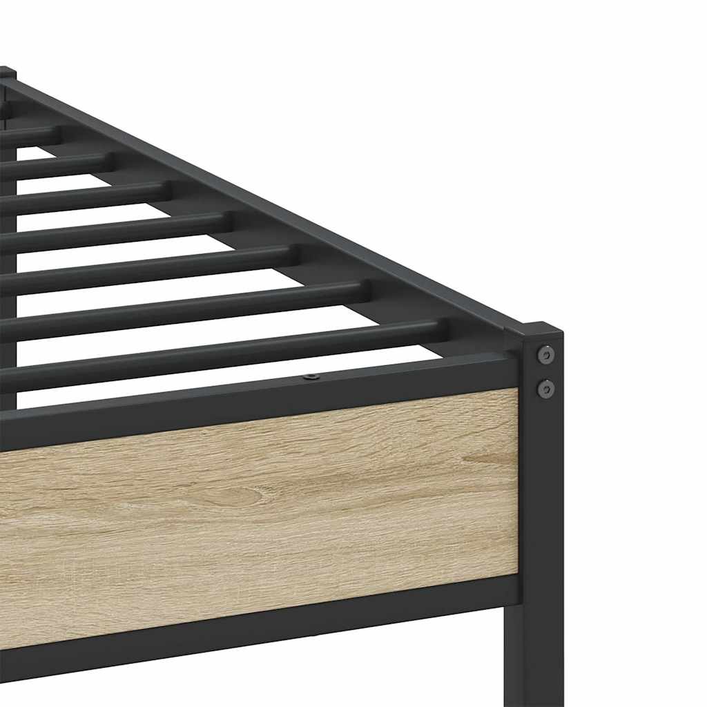 Bettgestell ohne Matratze Sonoma-Eiche 140x190 cm Holzwerkstoff