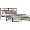 Bettgestell ohne Matratze Sonoma-Eiche 140x190 cm Holzwerkstoff