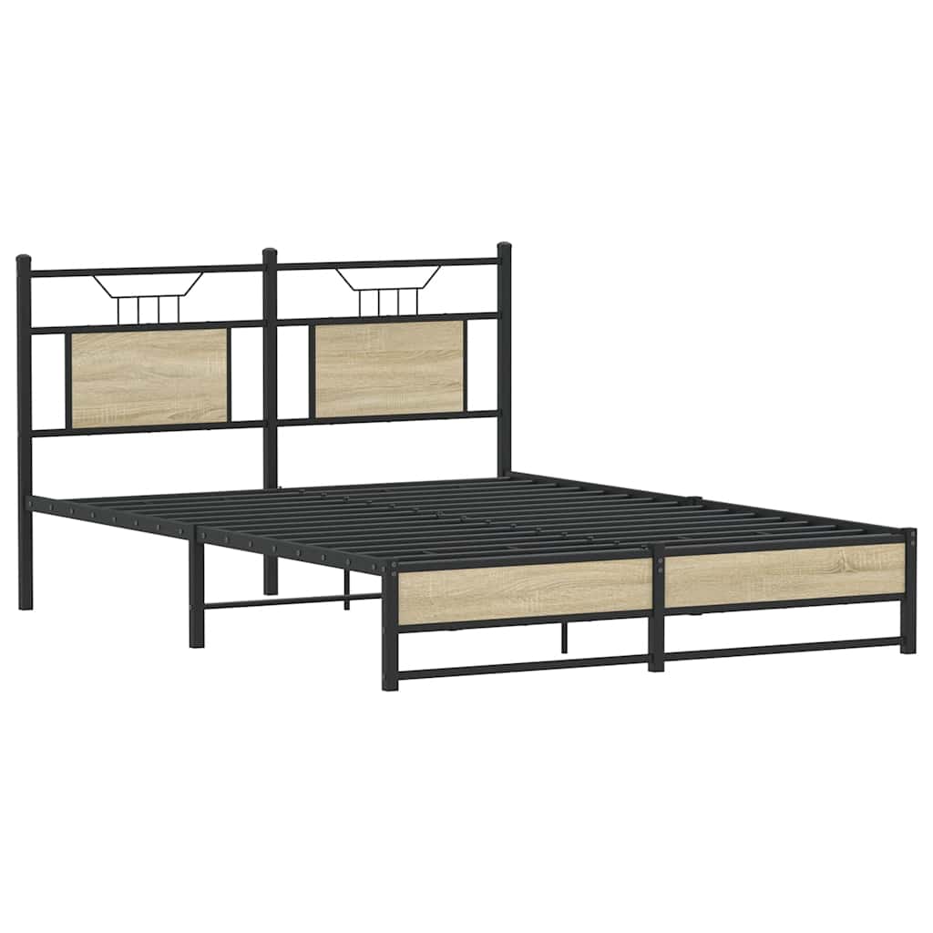 Bettgestell ohne Matratze Sonoma-Eiche 140x200 cm Holzwerkstoff