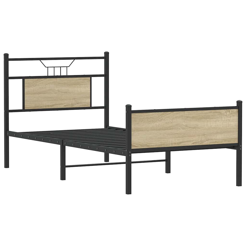 Bettgestell ohne Matratze Sonoma-Eiche 80x200 cm Holzwerkstoff
