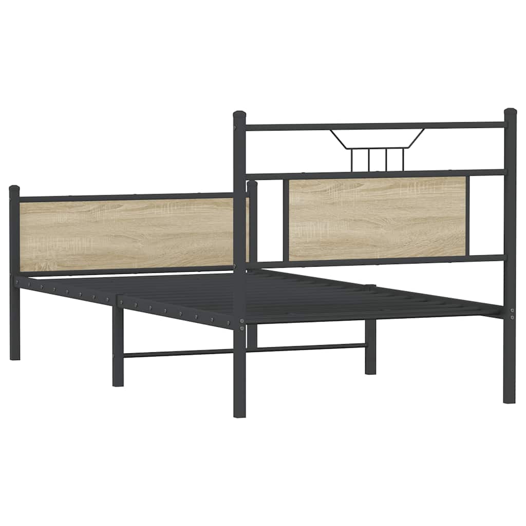 Bettgestell ohne Matratze Sonoma-Eiche 80x200 cm Holzwerkstoff