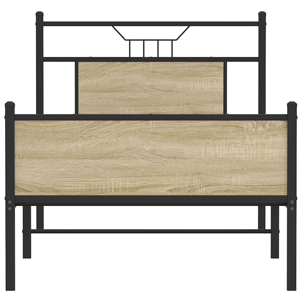 Bettgestell ohne Matratze Sonoma-Eiche 90x200 cm Holzwerkstoff