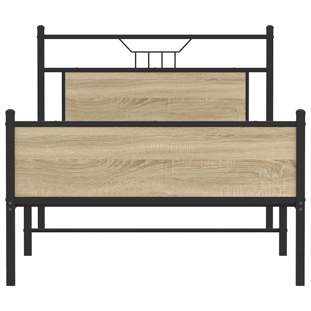 Bettgestell ohne Matratze Sonoma-Eiche 100x190 cm Holzwerkstoff