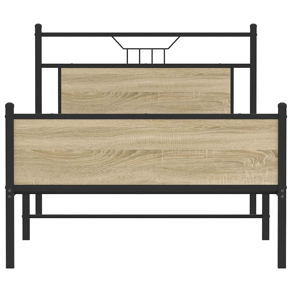 Bettgestell ohne Matratze Sonoma-Eiche 107x203 cm Holzwerkstoff