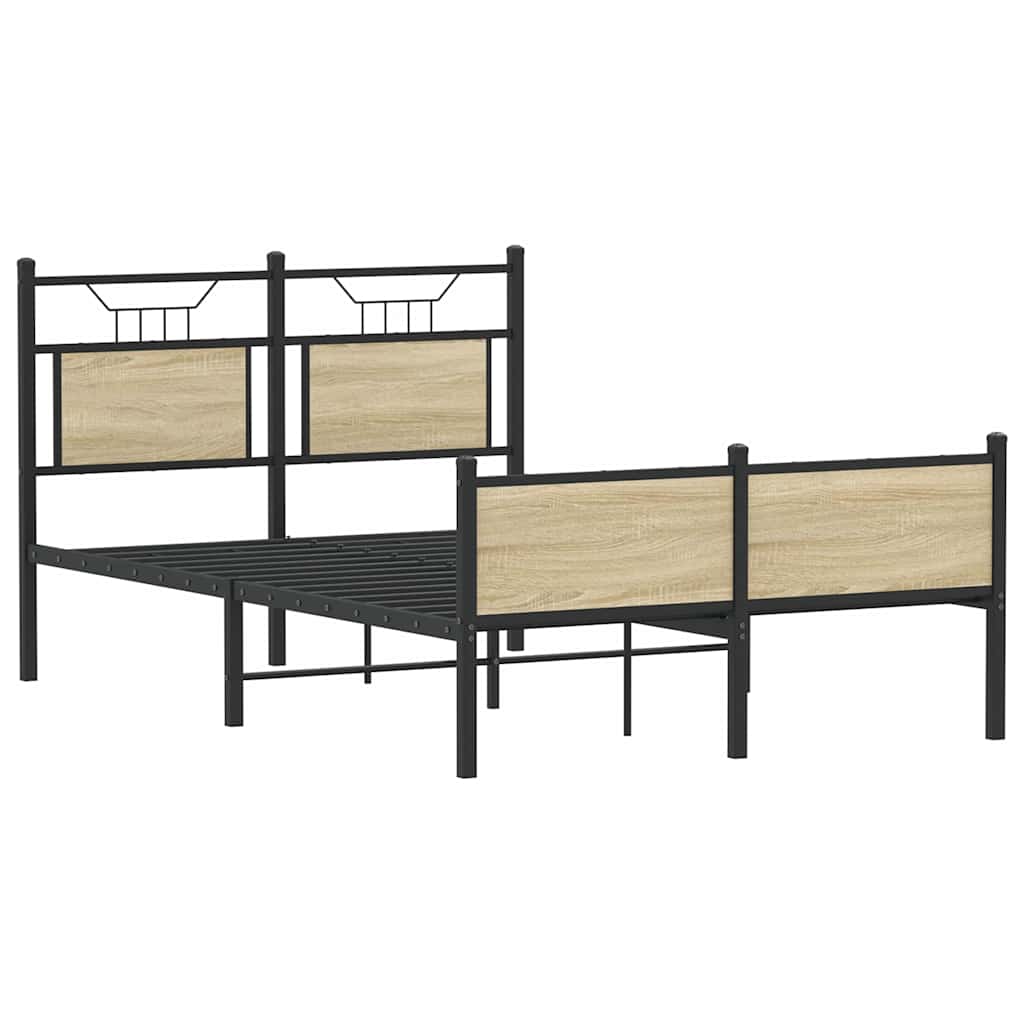 Bettgestell ohne Matratze Sonoma-Eiche 120x190 cm Holzwerkstoff