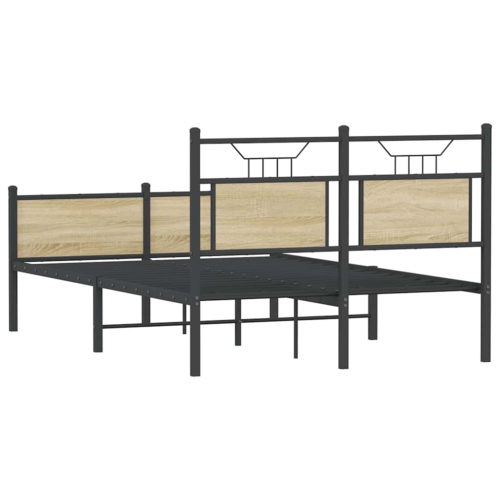 Bettgestell ohne Matratze Sonoma-Eiche 120x190 cm Holzwerkstoff