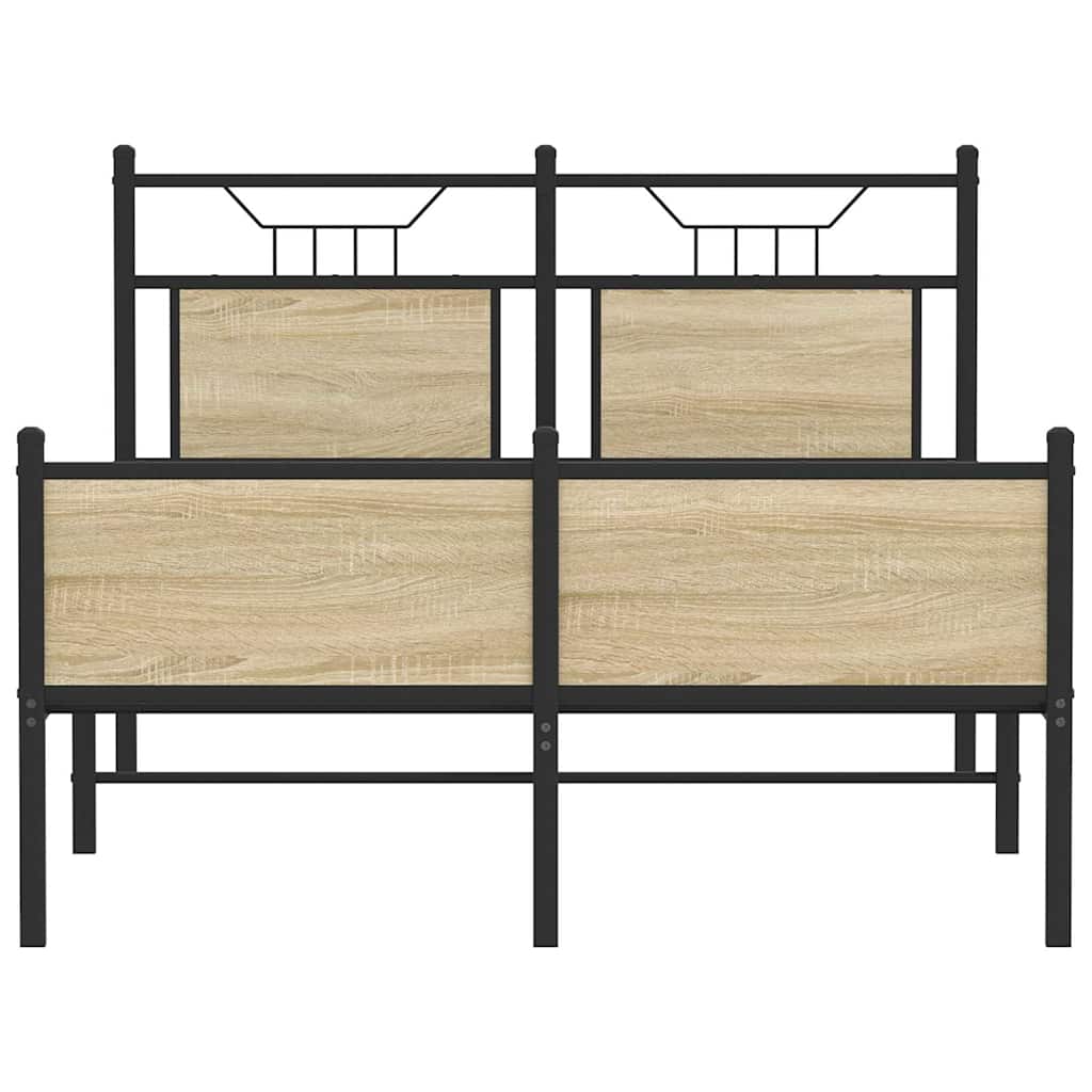 Bettgestell ohne Matratze Sonoma-Eiche 120x200 cm Holzwerkstoff