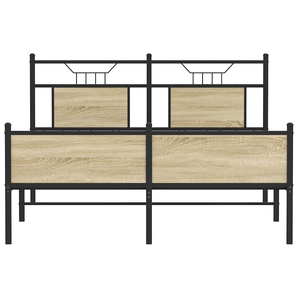 Bettgestell ohne Matratze Sonoma-Eiche 140x190 cm Holzwerkstoff