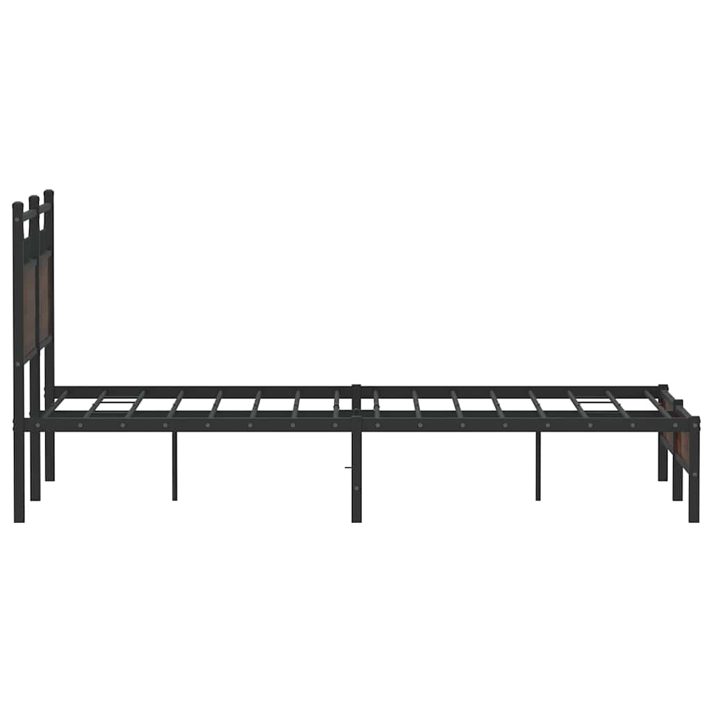 Bettgestell ohne Matratze Braun Eiche 120x190 cm Holzwerkstoff