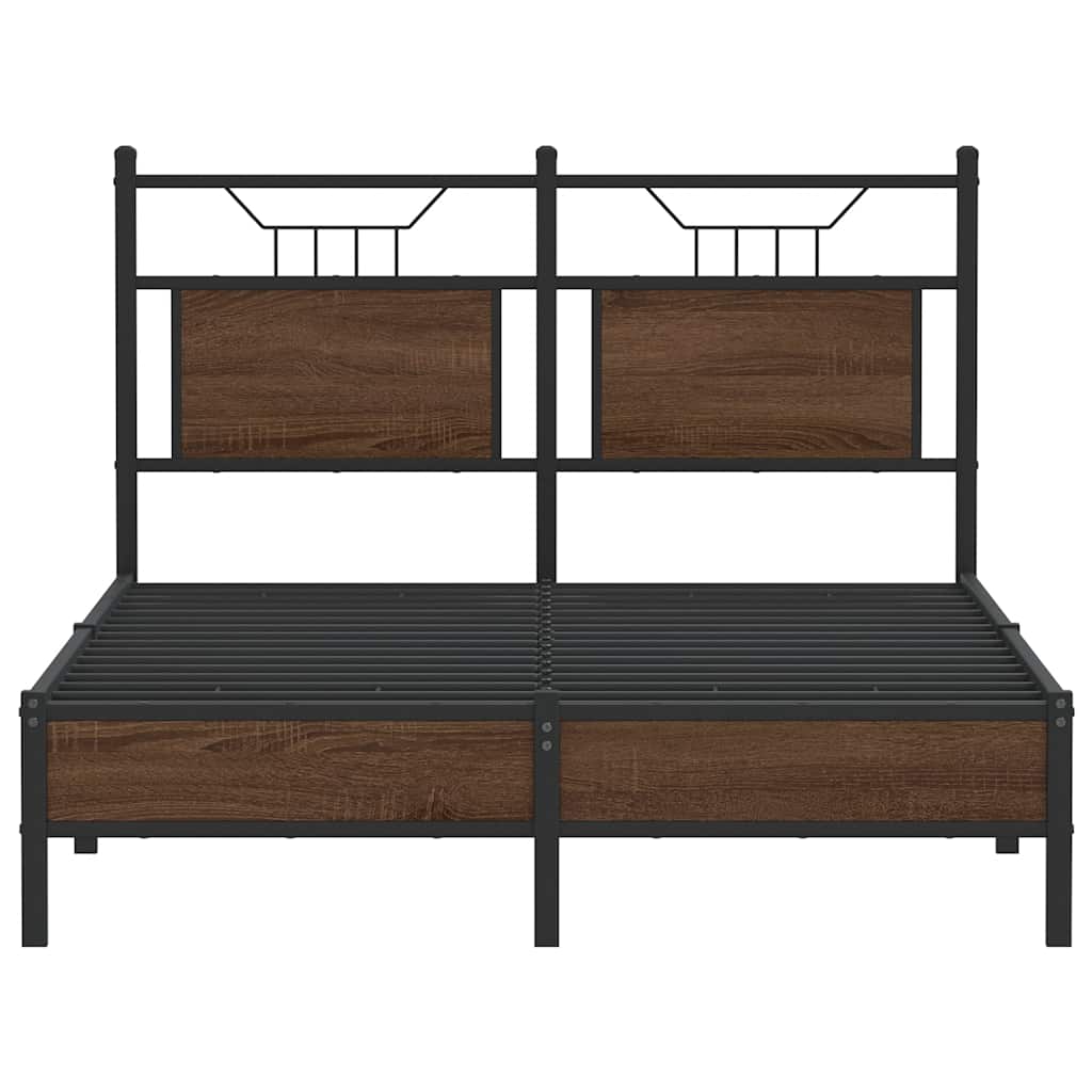 Bettgestell ohne Matratze Braun Eiche 120x200 cm Holzwerkstoff