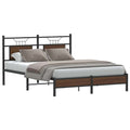 Bettgestell ohne Matratze Braun Eiche 140x200 cm Holzwerkstoff