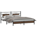 Bettgestell ohne Matratze Braun Eiche 160x200 cm Holzwerkstoff
