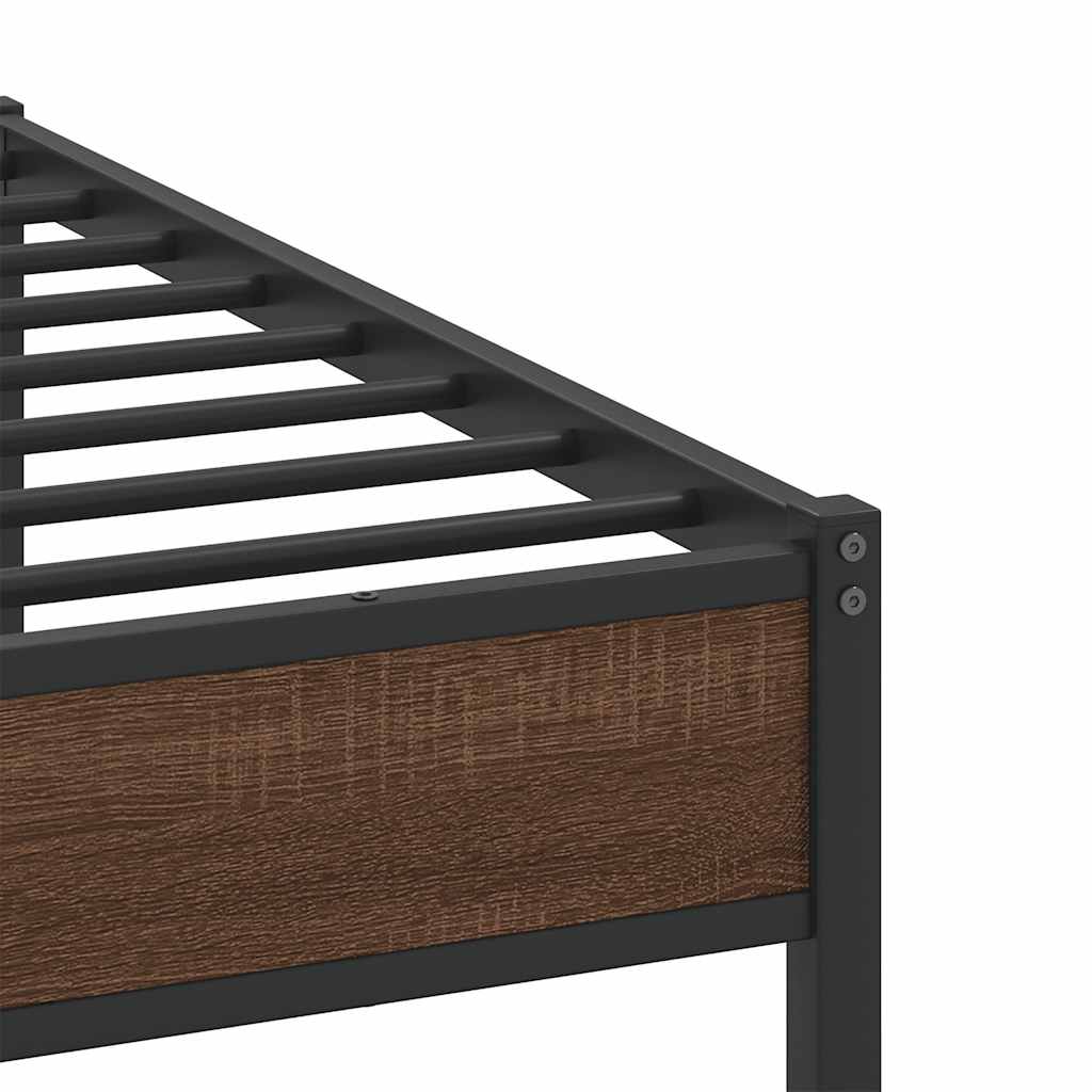 Bettgestell ohne Matratze Braun Eichen-Optik 183x203 cm