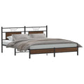 Bettgestell ohne Matratze Braun Eichen-Optik 183x203 cm