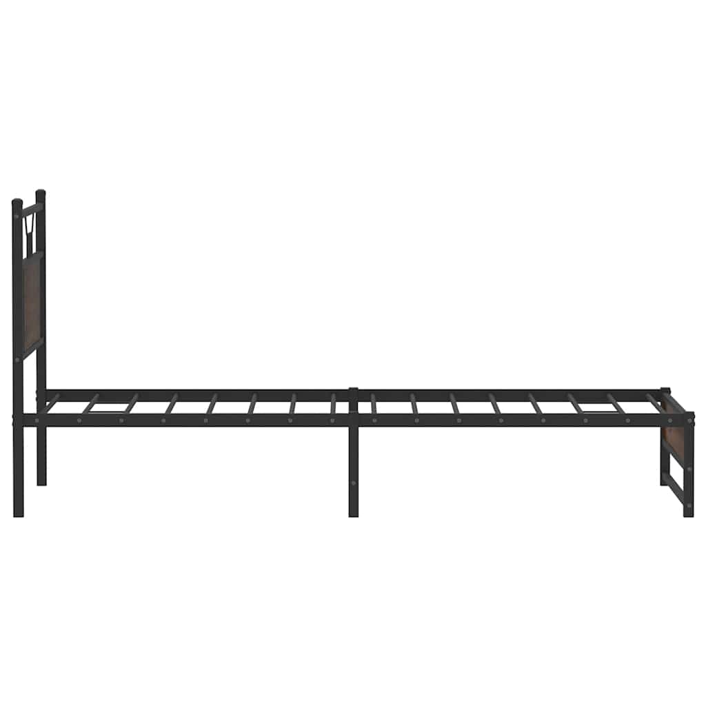 Bettgestell ohne Matratze Braun Eiche 90x200 cm Holzwerkstoff