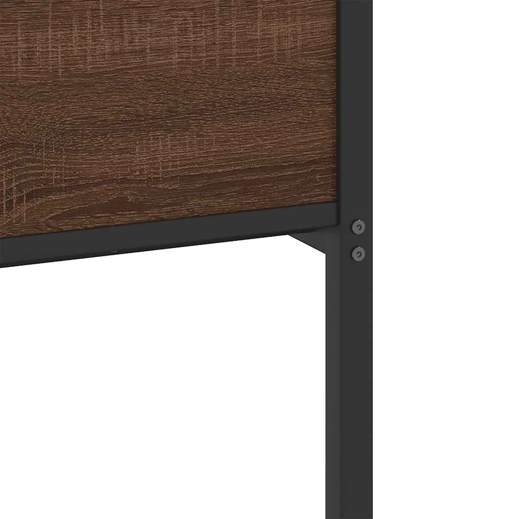 Bettgestell ohne Matratze Braun Eiche 90x200 cm Holzwerkstoff