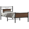Bettgestell ohne Matratze Braun Eiche 90x200 cm Holzwerkstoff