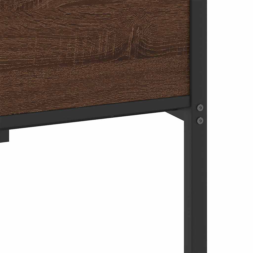 Bettgestell ohne Matratze Braun Eiche 100x190 cm Holzwerkstoff