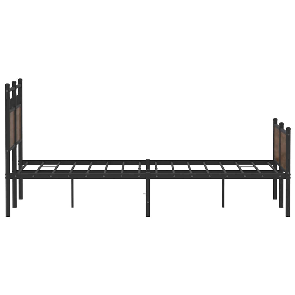 Bettgestell ohne Matratze Braun Eiche 120x190 cm Holzwerkstoff