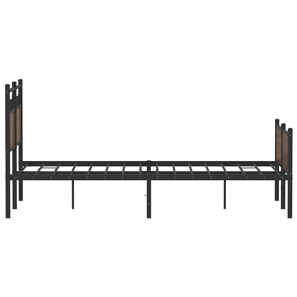 Bettgestell ohne Matratze Braun Eiche 120x200 cm Holzwerkstoff