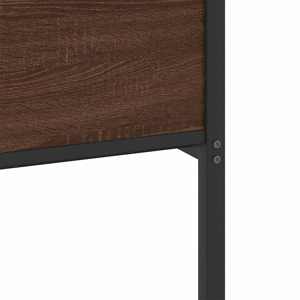 Bettgestell ohne Matratze Braun Eiche 137x190 cm Holzwerkstoff