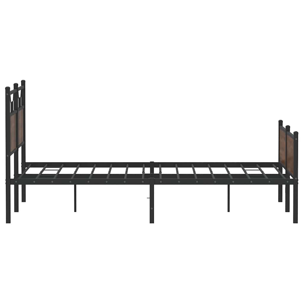 Bettgestell ohne Matratze Braun Eiche 150x200 cm Holzwerkstoff