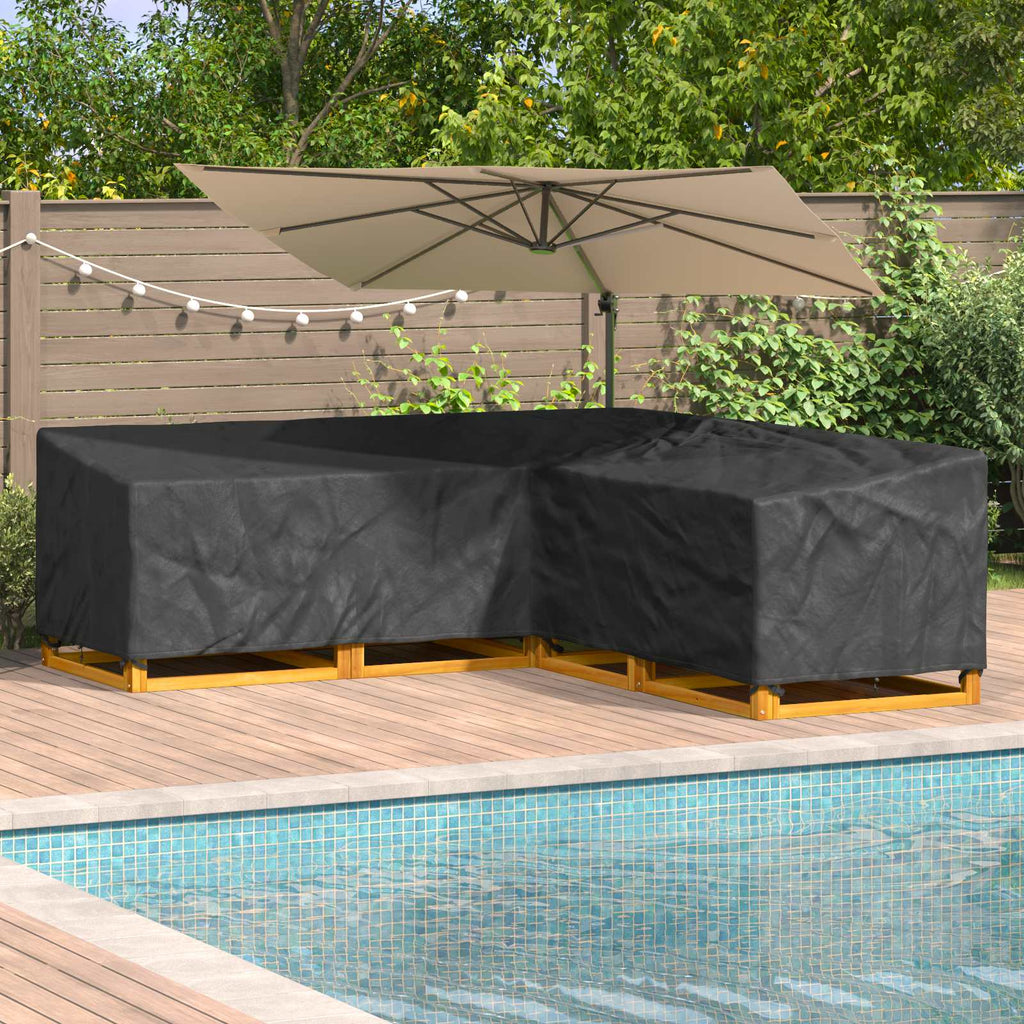 Möbelbezug Schwarz 255 x 255 x 80 cm 420D Oxford Stoff