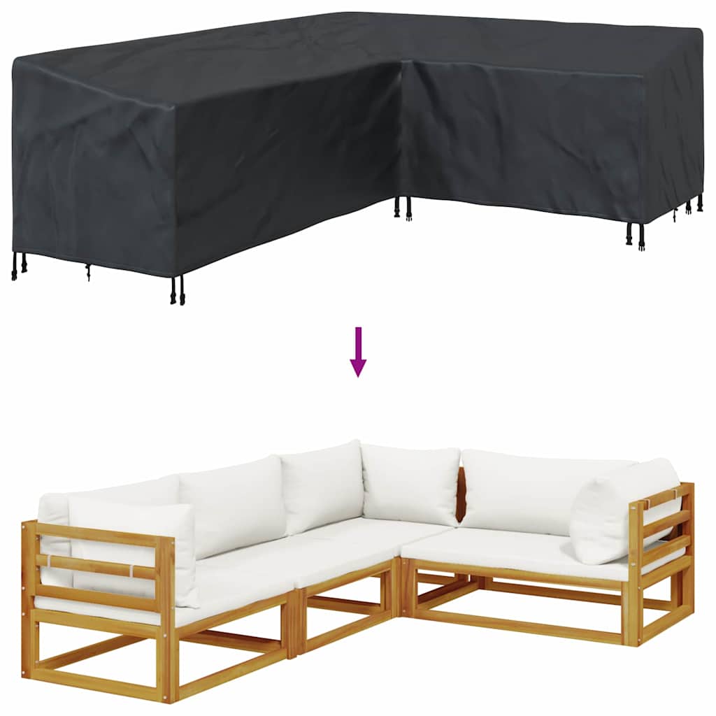 Möbelbezug Schwarz 250 x 180 x 80 cm 420D Oxford Stoff