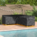 Möbelbezug Schwarz 250 x 180 x 80 cm 210D Oxford Stoff
