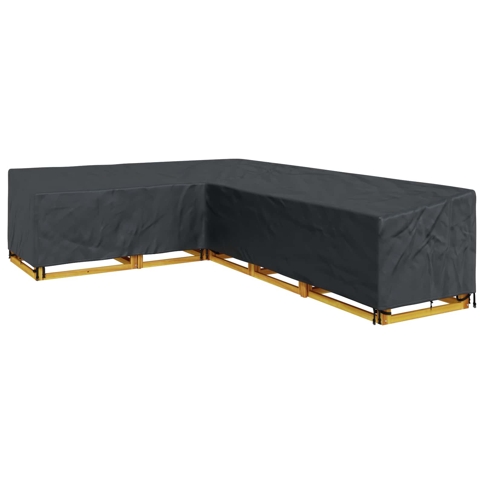Möbelbezug Schwarz 330 x 255 x 80 cm 210D Oxford Stoff