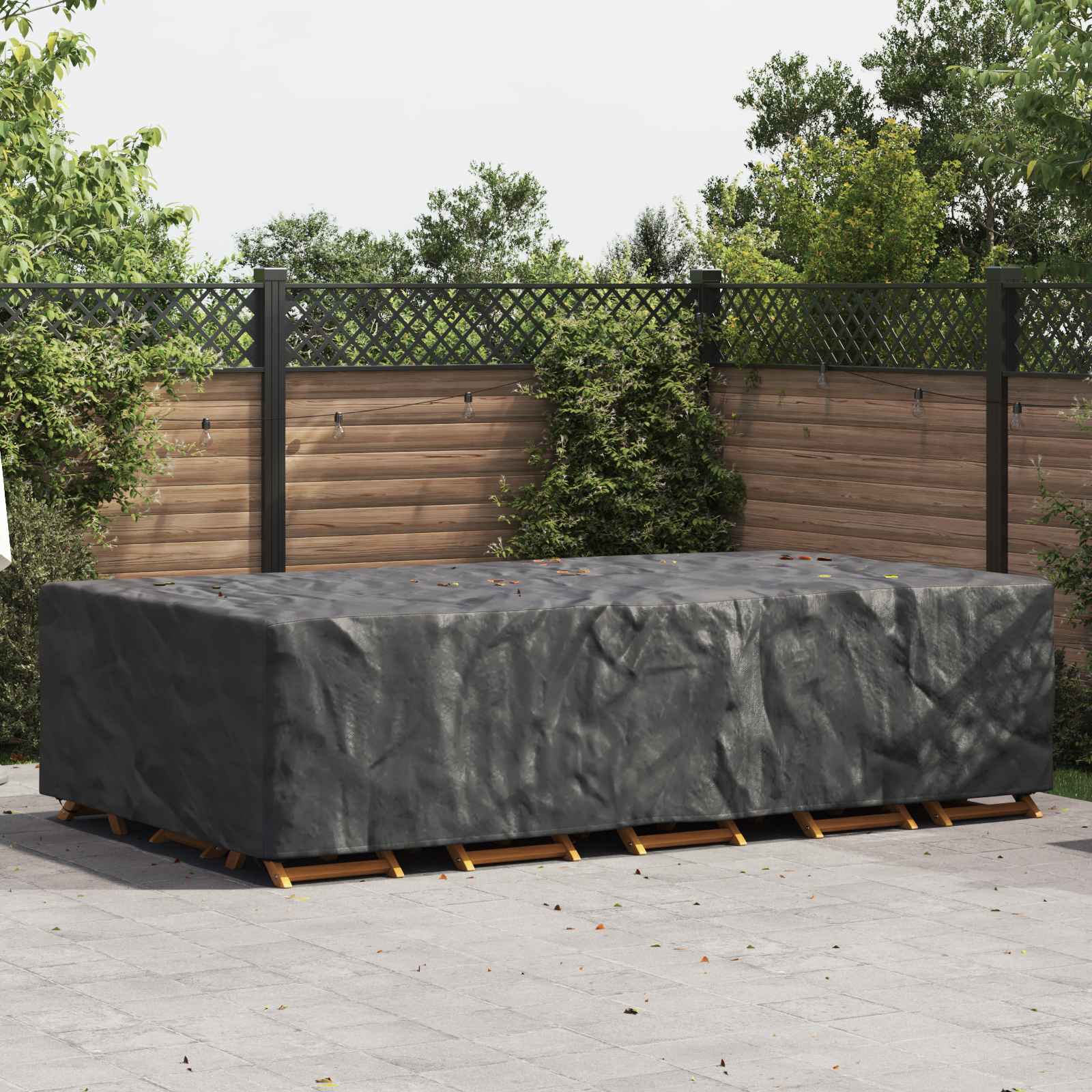 Möbelbezug Uni Schwarz 315 x 180 x 74 cm 600D