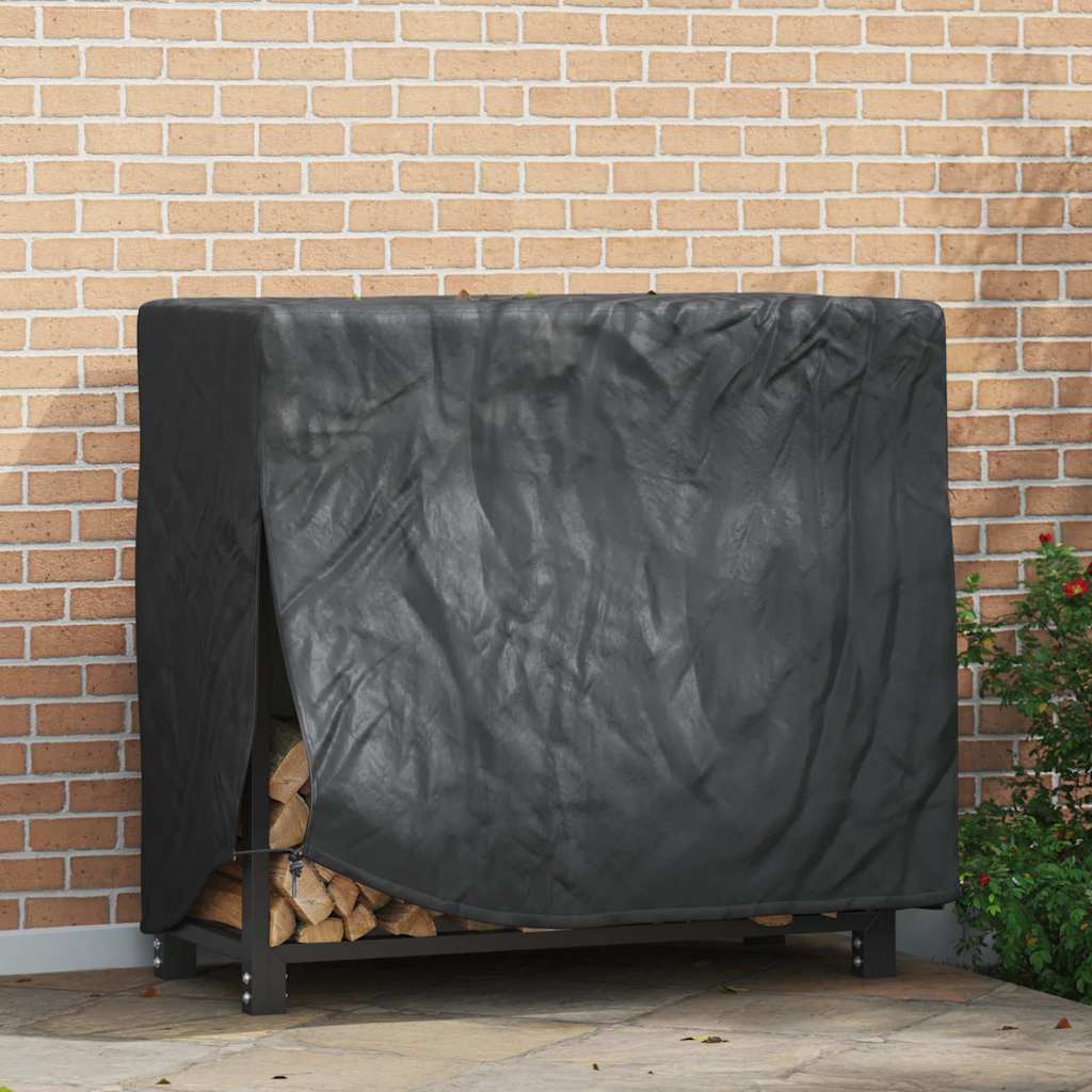 Abdeckung für Kaminholzregal Uni Schwarz 420D Oxford-Gewebe