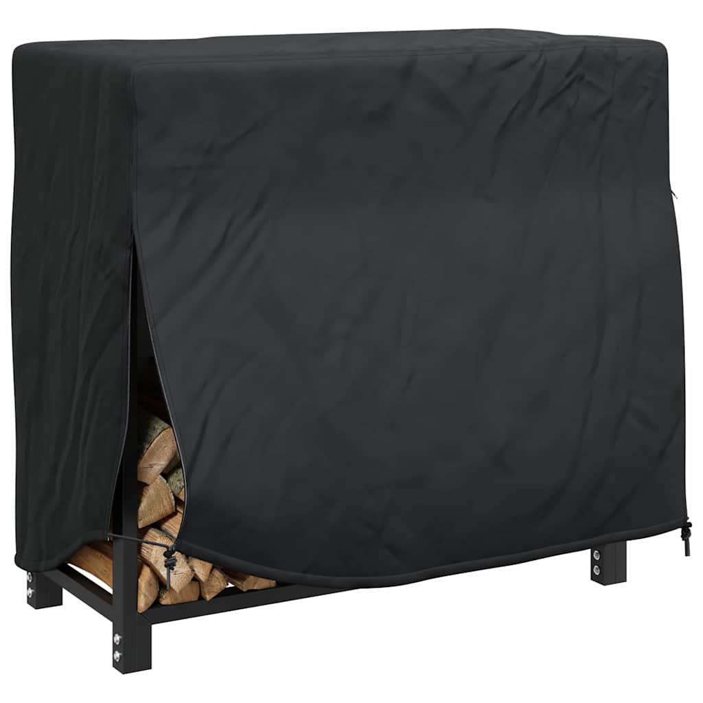 Abdeckung für Kaminholzregal Uni Schwarz 420D Oxford-Gewebe